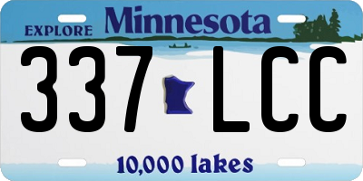 MN license plate 337LCC