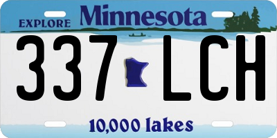 MN license plate 337LCH