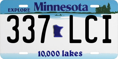 MN license plate 337LCI