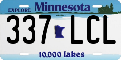 MN license plate 337LCL