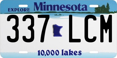 MN license plate 337LCM