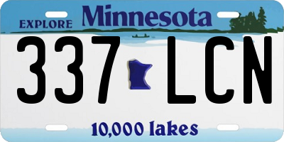 MN license plate 337LCN