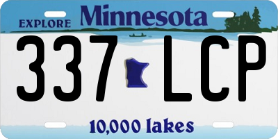 MN license plate 337LCP