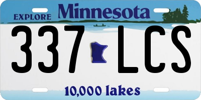 MN license plate 337LCS