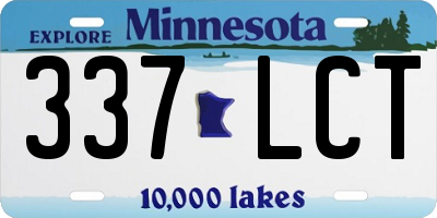 MN license plate 337LCT