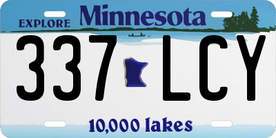 MN license plate 337LCY