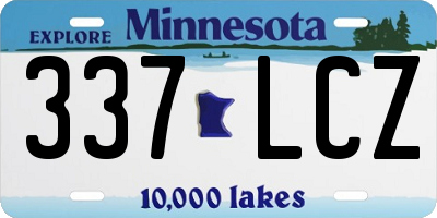 MN license plate 337LCZ