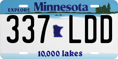 MN license plate 337LDD