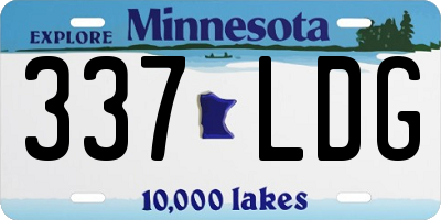 MN license plate 337LDG
