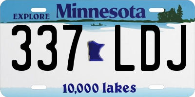 MN license plate 337LDJ