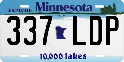 MN license plate 337LDP