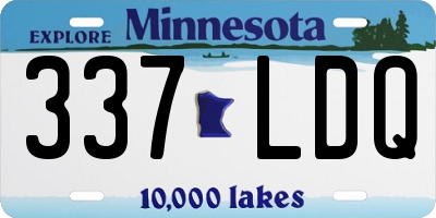 MN license plate 337LDQ