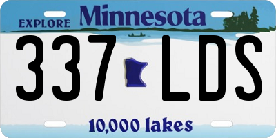 MN license plate 337LDS