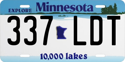 MN license plate 337LDT