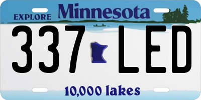 MN license plate 337LED