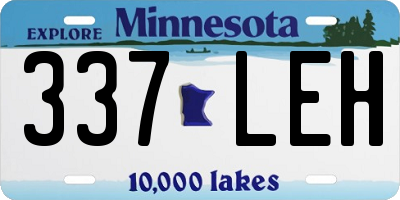 MN license plate 337LEH