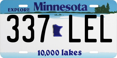 MN license plate 337LEL