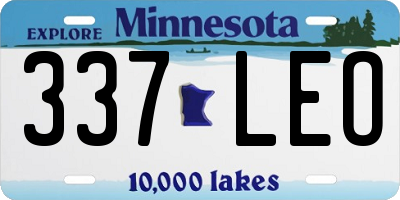 MN license plate 337LEO