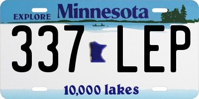 MN license plate 337LEP