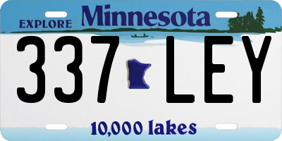 MN license plate 337LEY
