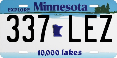 MN license plate 337LEZ