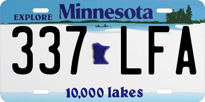 MN license plate 337LFA