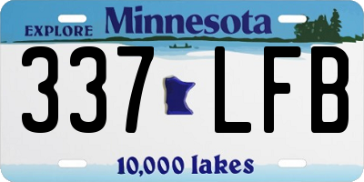 MN license plate 337LFB