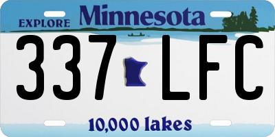 MN license plate 337LFC