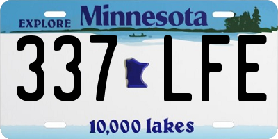 MN license plate 337LFE