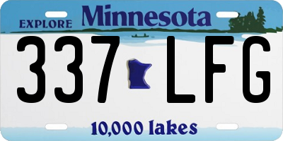 MN license plate 337LFG