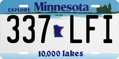MN license plate 337LFI