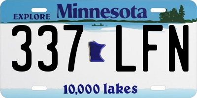 MN license plate 337LFN
