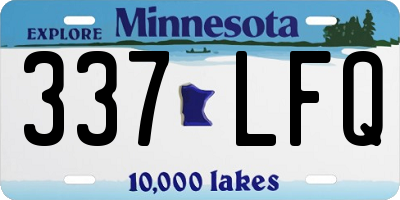 MN license plate 337LFQ