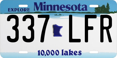 MN license plate 337LFR