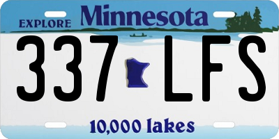 MN license plate 337LFS