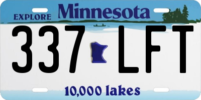 MN license plate 337LFT