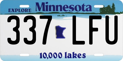 MN license plate 337LFU