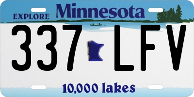 MN license plate 337LFV