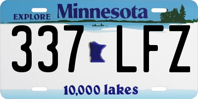 MN license plate 337LFZ