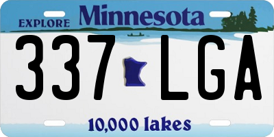 MN license plate 337LGA