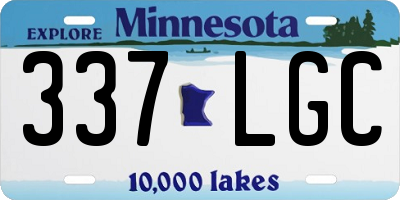 MN license plate 337LGC
