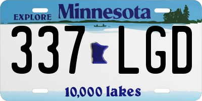 MN license plate 337LGD