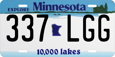 MN license plate 337LGG