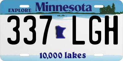 MN license plate 337LGH