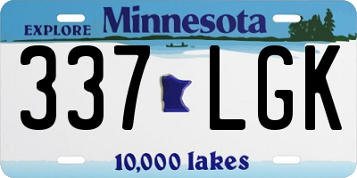 MN license plate 337LGK