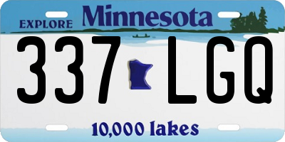 MN license plate 337LGQ