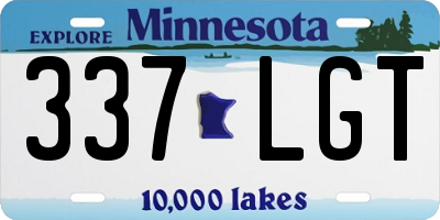 MN license plate 337LGT