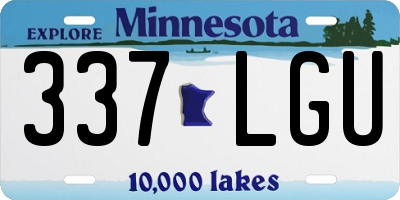 MN license plate 337LGU