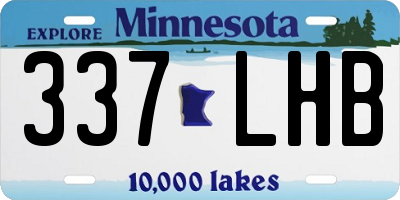 MN license plate 337LHB