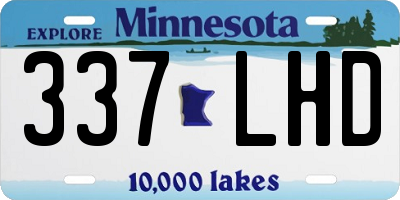 MN license plate 337LHD